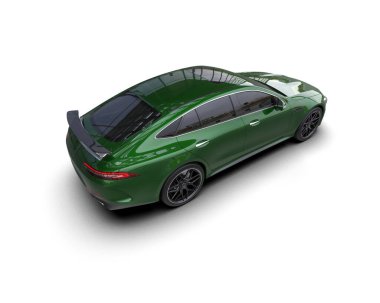 modern spor araba beyaz arka planda izole