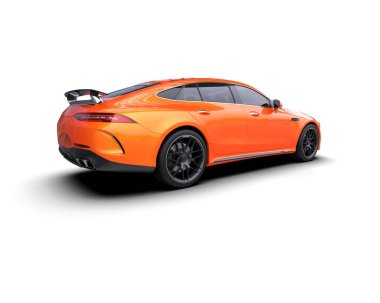 modern spor araba beyaz arka planda izole