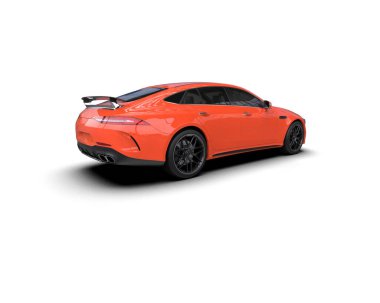 modern spor araba beyaz arka planda izole