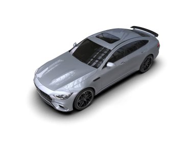 modern spor araba beyaz arka planda izole