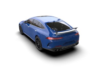 modern spor araba beyaz arka planda izole