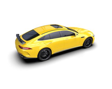 modern spor araba beyaz arka planda izole