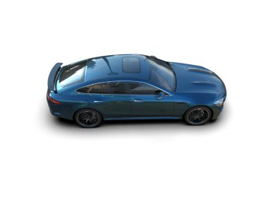 modern spor araba beyaz arka planda izole