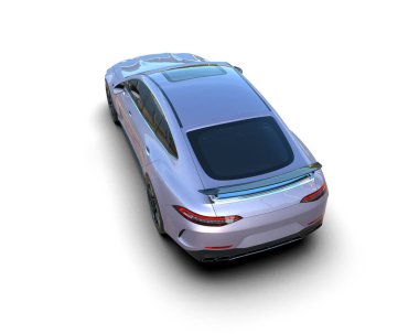 modern spor araba beyaz arka planda izole