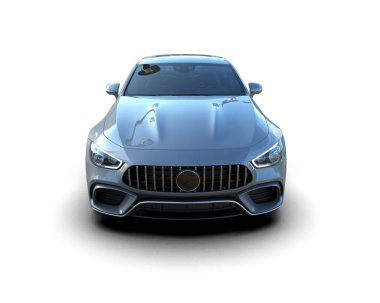 modern spor araba beyaz arka planda izole