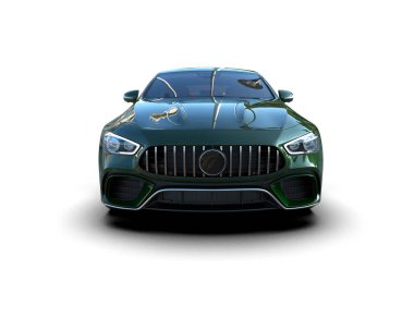 modern spor araba beyaz arka planda izole