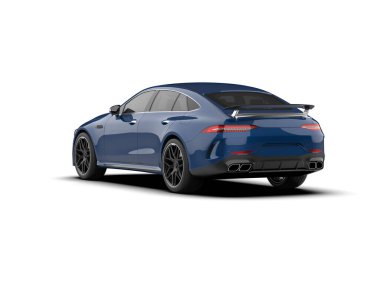 modern spor araba beyaz arka planda izole