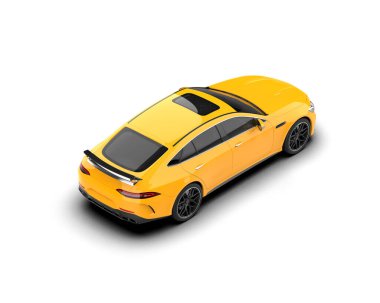 modern spor araba beyaz arka planda izole