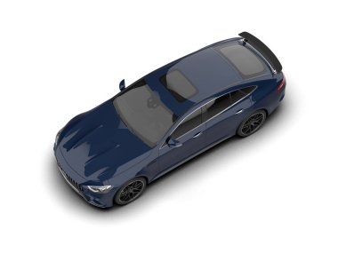 modern spor araba beyaz arka planda izole