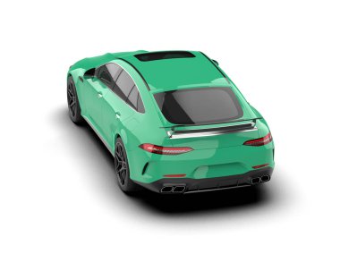 modern spor araba beyaz arka planda izole