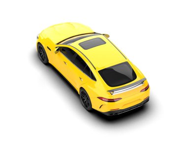 modern spor araba beyaz arka planda izole