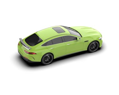 modern spor araba beyaz arka planda izole