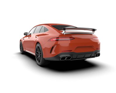 modern spor araba beyaz arka planda izole