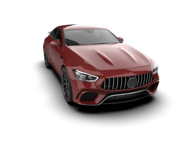 modern spor araba beyaz arka planda izole