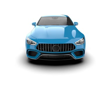 modern spor araba beyaz arka planda izole