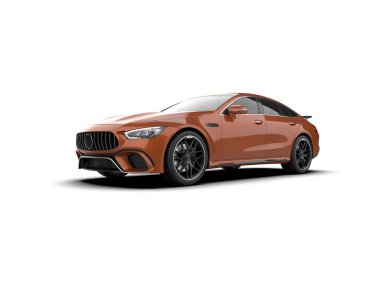 modern spor araba beyaz arka planda izole