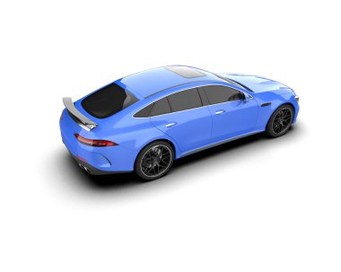 modern spor araba beyaz arka planda izole