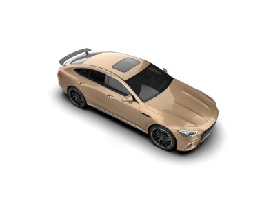 modern spor araba beyaz arka planda izole