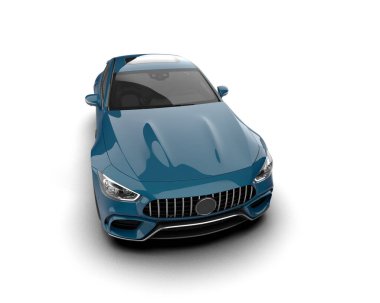 modern spor araba beyaz arka planda izole