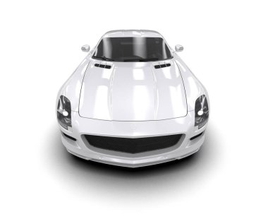 modern spor araba beyaz arka planda izole