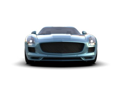 modern spor araba beyaz arka planda izole