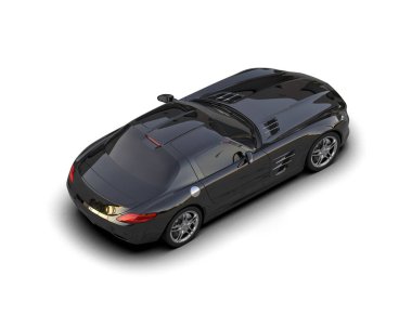 modern spor araba beyaz arka planda izole