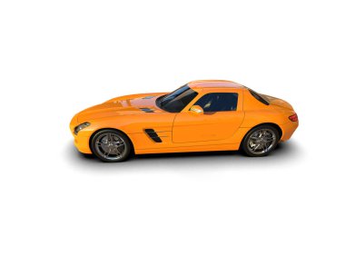 Modern spor araba - 3D illüstrasyon