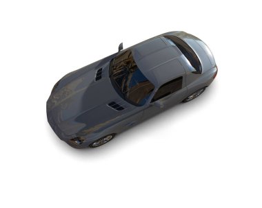 Modern spor araba - 3D illüstrasyon