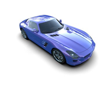 Modern spor araba - 3D illüstrasyon