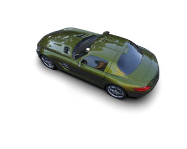 Modern spor araba - 3D illüstrasyon