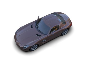 Modern spor araba - 3D illüstrasyon