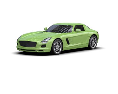 Modern spor araba - 3D illüstrasyon