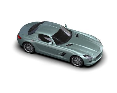 Modern spor araba - 3D illüstrasyon