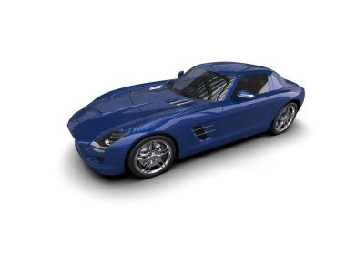 Modern spor araba - 3D illüstrasyon