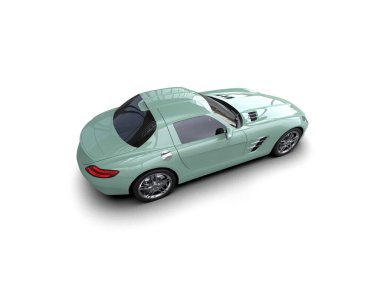 Modern spor araba - 3D illüstrasyon