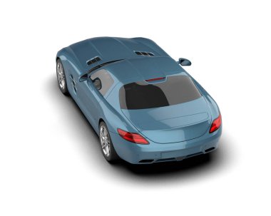 3D görüntüleme, modern spor araba beyaz arka planda izole edildi 