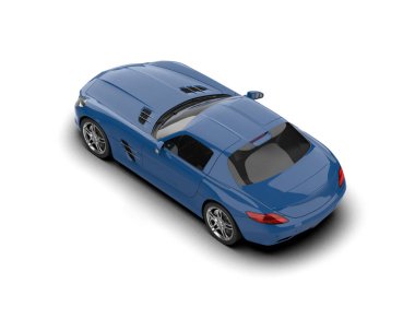 3D görüntüleme, modern spor araba beyaz arka planda izole edildi 