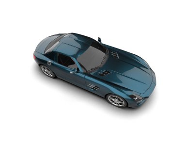 3D görüntüleme, modern spor araba beyaz arka planda izole edildi 