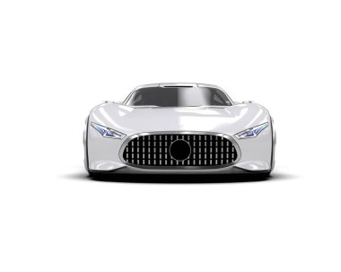 3D görüntüleme, modern spor araba beyaz arka planda izole edildi 