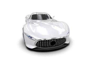 3D görüntüleme, modern spor araba beyaz arka planda izole edildi 