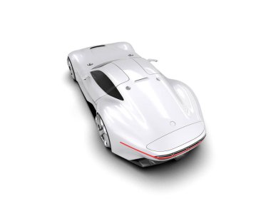3D görüntüleme, modern spor araba beyaz arka planda izole edildi 