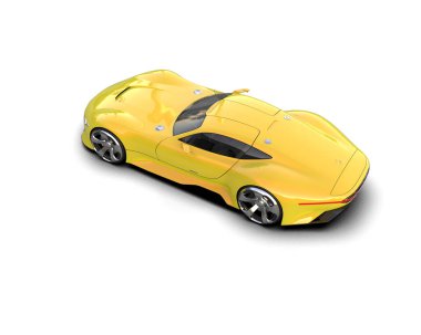 3D görüntüleme, modern spor araba beyaz arka planda izole edildi 