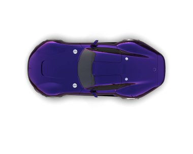 3D görüntüleme, modern spor araba beyaz arka planda izole edildi 