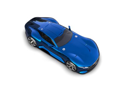 3D görüntüleme, modern spor araba beyaz arka planda izole edildi 