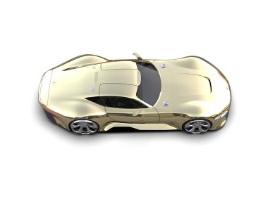 3D görüntüleme, modern spor araba beyaz arka planda izole edildi 