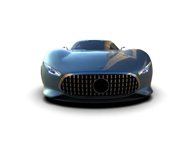 3D görüntüleme, modern spor araba beyaz arka planda izole edildi 