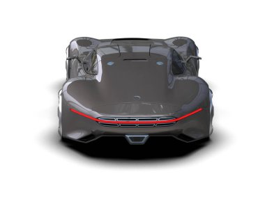 Beyaz zemin üzerinde izole edilmiş 3D resimleme spor araba