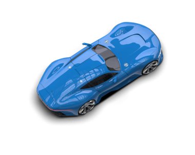 3D görüntüleme, modern spor araba beyaz arka planda izole edildi 