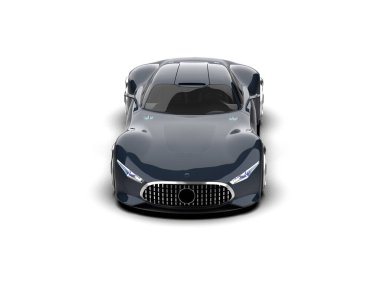 Beyaz zemin üzerinde izole edilmiş 3D resimleme spor araba