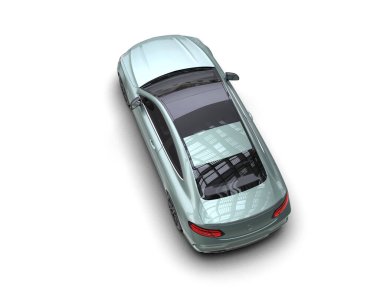 Beyaz zemin üzerinde izole edilmiş 3D resimleme spor araba